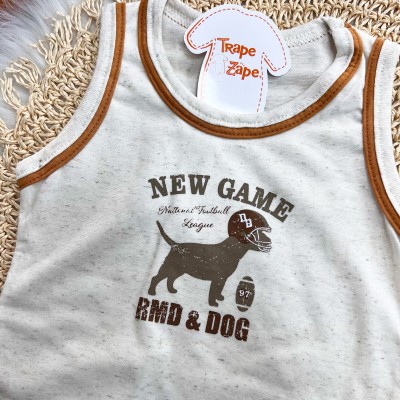 Conj. Regata RMD&DOG e Bermuda - Areia e Caramelo